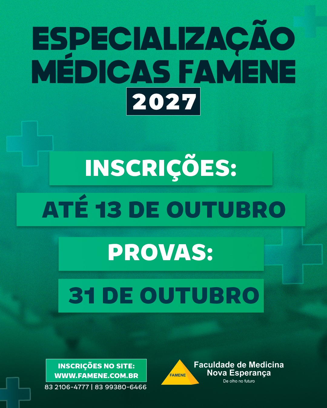 Capa do processo seletivo Especialização Médica